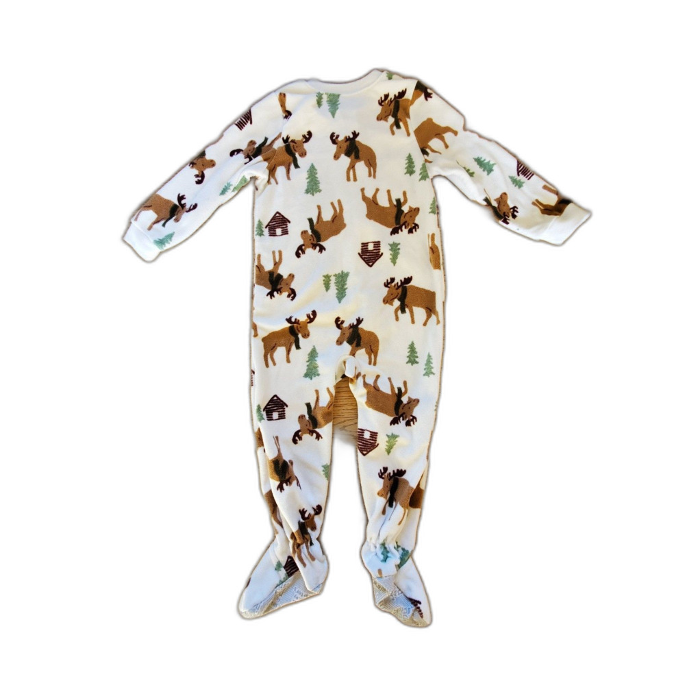 Just One You by Carter's 3T Flannel One Piece Footed Pajama VGUC - Picture 2 of 6